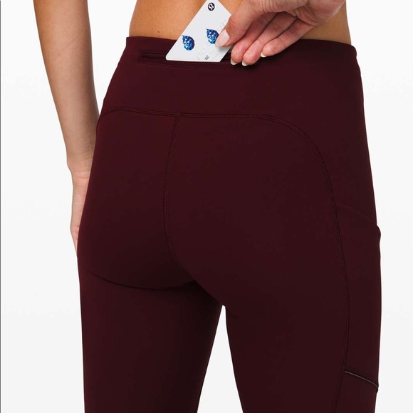 🍋 Lululemon maroon full length Speed Up Tight 28” leggings - Picture 6 of 14